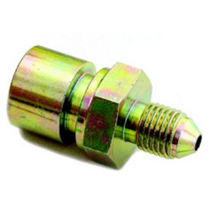 A-1 PRODUCTS #4 to 7/16-24 Inverted Female Steel Adapter- A1PFM107164