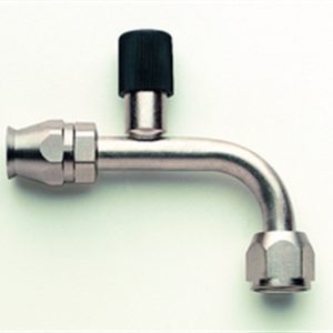 AEROQUIP 90 Degree -8 A/C Fitting w/Charger Port- FCE1833