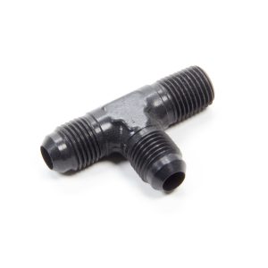 AEROQUIP Alum Run Tee #6 Flare 1/4in Black- FCM5125