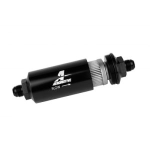AEROMOTIVE 8an Inline Fuel Filter 40 Micron 2in OD Black- 12378