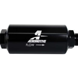 AEROMOTIVE 10an Inline Fuel Filter 40 Micron 2in OD Black- 12388