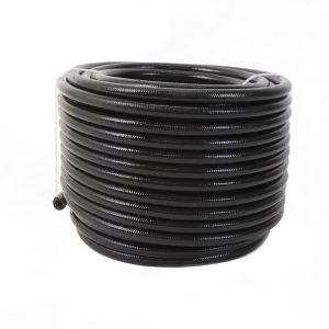 AEROMOTIVE 8an PTFE S/S Braided Hose 20ft Black Jacketed- 15337