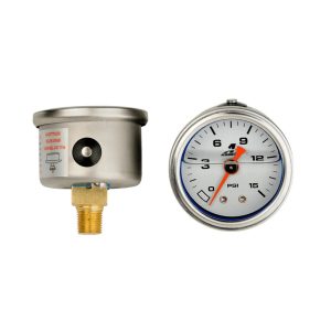 AEROMOTIVE Fuel Pressure Gauge - 1.5in 0-15psi- 15632
