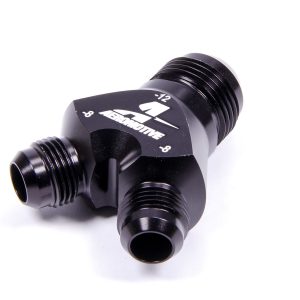 AEROMOTIVE Y-Block Fitting - 12an to 2 x -8an- 15677