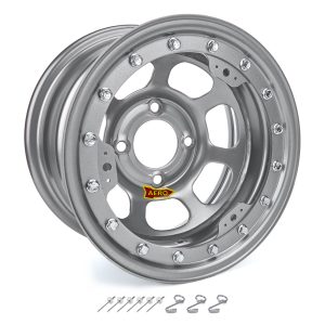AERO RACE WHEELS 13x8 2in. 4.50 Silver Beadlock Wheel- 33-084520S