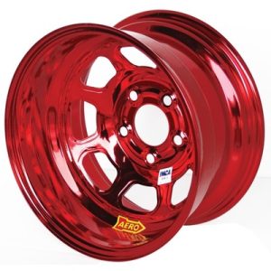AERO RACE WHEELS 15x8 2in 5.00 Red Chrome - 52-985020RED