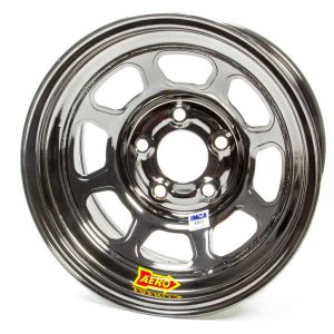 AERO RACE WHEELS 15x8 4in 5.00 Black Chrome- 52-985040BLK
