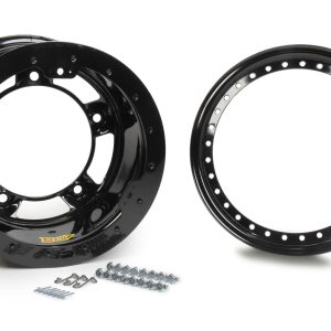 AERO RACE WHEELS 15X10 3in Wide 5 Black Beadlock- 53-100530B