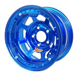 AERO RACE WHEELS 15x8 3in 5.00 Blue Chrome Beadlock Wheel- 53-985030BLU