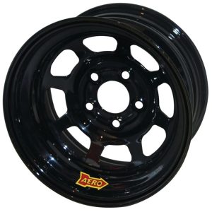 AERO RACE WHEELS 15x8 2in 5.00 Black Spun Extreme Bead- 56-185020