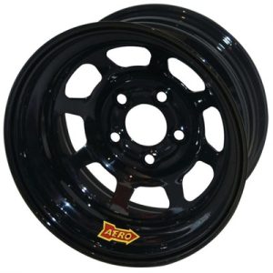 AERO RACE WHEELS 15x8 3in 5.00 Black Spun Extreme Bead- 56-185030