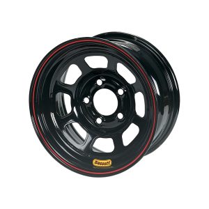 BASSETT Wheel 14x7 D-Hole 5x 4.5in 2in BS Black- 47SF2