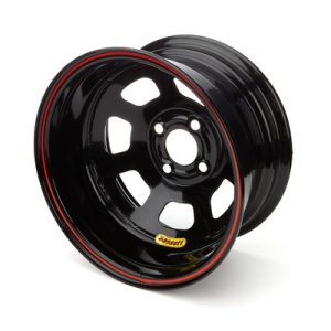 BASSETT Wheel 14x7 D-Hole 4x 4.25in 1in BS Black- 47SP1