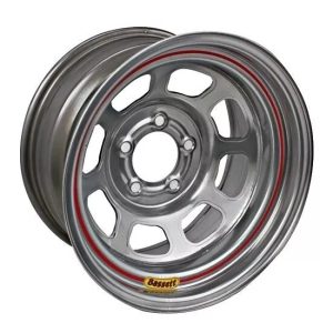 BASSETT Wheel 15x7 5x4.5 2in BS Silver Spun- 57SF2S