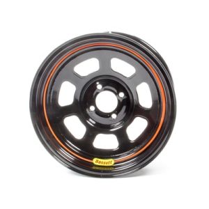BASSETT Wheel 15x7 4x100mm D- Hole 4in BS Black- 57SH4