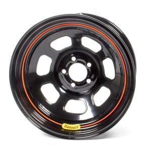BASSETT Wheel 15x7 5x100mm D- Hole 3in BS Black- 57SN3