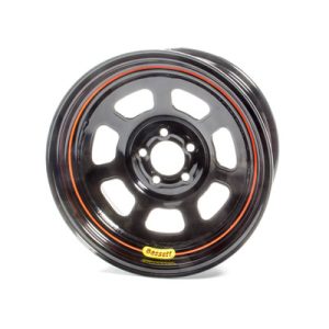 BASSETT Wheel 15x7 5x100mm D- Hole 4in BS Black- 57SN4