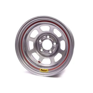 BASSETT 15X8 IMCA Wheel D-Hole Silver 5x5- 58D51IS