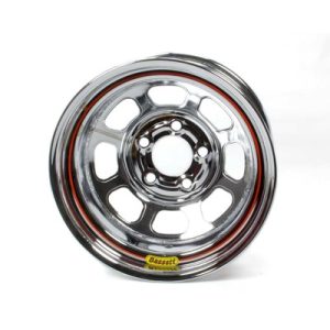 BASSETT 15x8 Wheel 5x5 Chrome D-Hole Armor Edge- 58D52EC
