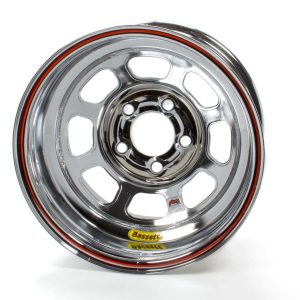 BASSETT 15x8 IMCA Wheel Rev. Bell D-Hole Chrome- 58D52IRBC