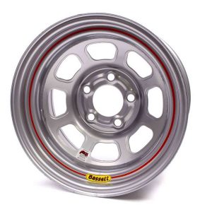 BASSETT 15X8 IMCA Wheel D-Hole Silver 5x4.75- 58DC2IS