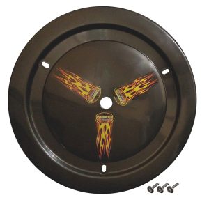 DOMINATOR RACE PRODUCTS Wheel Cover Bolt-On Black Real Style- 1006-B-BK