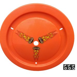 DOMINATOR RACE PRODUCTS Wheel Cover Dzus-On Fluo Orange Real Style- 1006-D-FLO-OR
