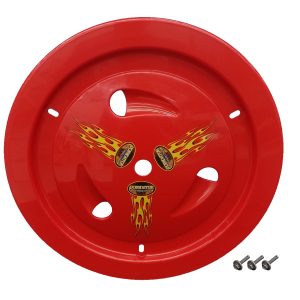 DOMINATOR RACE PRODUCTS Wheel Cover Bolt-On Red Real Style- 1007-B-RD