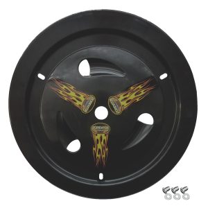 DOMINATOR RACE PRODUCTS Wheel Cover Dzus-On Black Real Style- 1007-D-BK