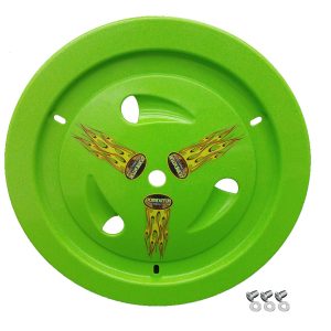 DOMINATOR RACE PRODUCTS Wheel Cover Dzus-On Xtr Green Real Style- 1007-D-XG