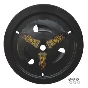 DOMINATOR RACE PRODUCTS Wheel Cover Bolt-On Black- 1013-B-BK