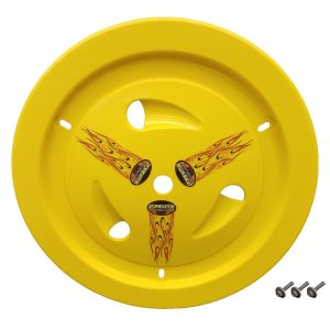 DOMINATOR RACE PRODUCTS Wheel Cover Bolt-On Yellow- 1013-B-YE