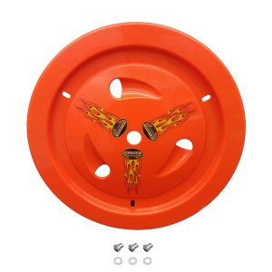 DOMINATOR RACE PRODUCTS Wheel Cover Dzus-On Fluo Orange- 1013-D-FLO-OR