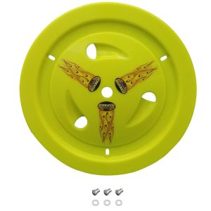 DOMINATOR RACE PRODUCTS Wheel Cover Dzus-On Fluo Yellow- 1013-D-FLOYE
