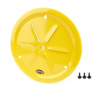 DOMINATOR RACE PRODUCTS Wheel Cover Louver Vent Alum Bolt 15in Yellow- 1031-B-YE