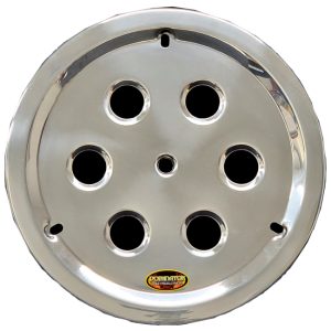 DOMINATOR RACE PRODUCTS Wheel Cover Hole Vent Alum Bolt 15in Polished- 1032-B-POL