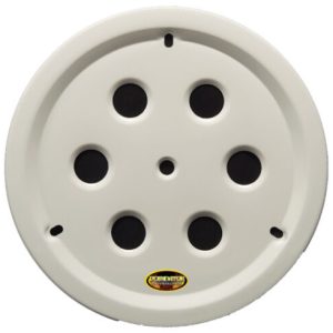 DOMINATOR RACE PRODUCTS Wheel Cover Hole Vent Alum Bolt 15in White- 1032-B-WH