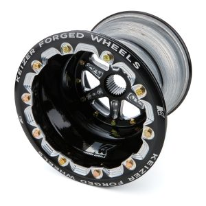 KEIZER ALUMINUM WHEELS, INC. Splined Wheel B/L 10x10 4in BS 27Spl Black- 10104spfblb