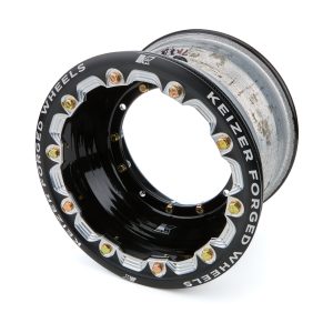 KEIZER ALUMINUM WHEELS, INC. Wheel 4-Pin 10x7 3in BS w/Bdlk Black- 1073fblb