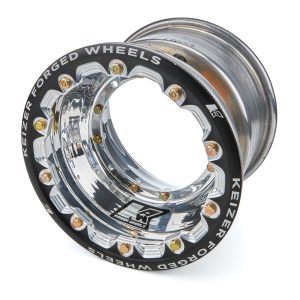 KEIZER ALUMINUM WHEELS, INC. Wheel 4-Pin 10x8 4in BS w/BDLK Brake Bell- 1084FBLBC