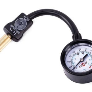 Air Lift Gauge Air Pressure, Full Sweep, 0 to 100 PSI, Analog Display, White Face/ Chrome Bezel, Illuminated – 16151