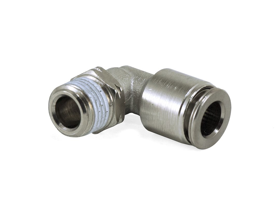 Air Lift Adapter Fitting, 1/8 Inch Mnpt to 1/4 Inch Tube, Nickel Plated, Single – 21848