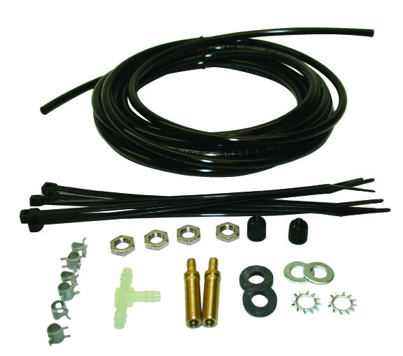 Air Lift Air Hose, 1/4 Inch Diameter, 15 Foot Length, Black, Polyurethane, With Air Lines/ Inflation Valves/ Tie Wraps/ Fittings – 22007