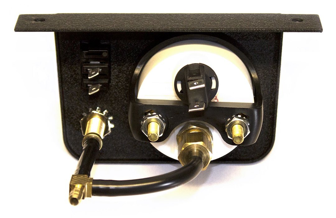 Air Lift Gauge Air Pressure, 5 Inch Width X 2-3/4 Inch Height X 4 Inch Depth Panel, Full Sweep, 0 to 100 PSI, Analog Display – 26156