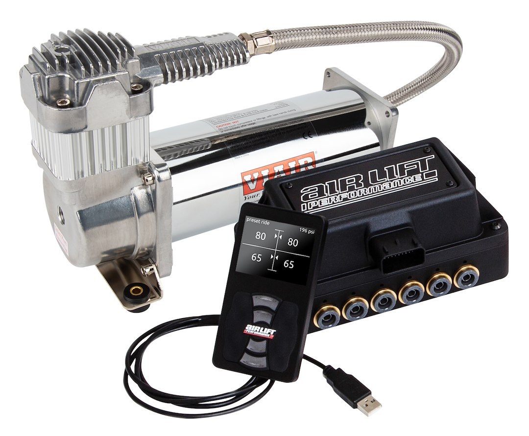 Air Lift Air Compressor, 2-1/2 Gallon Polished Aluminum Tank, With Viair 444C Compressor/ Fnpt Manifold/ 3/4 Inch Air Line – 27796