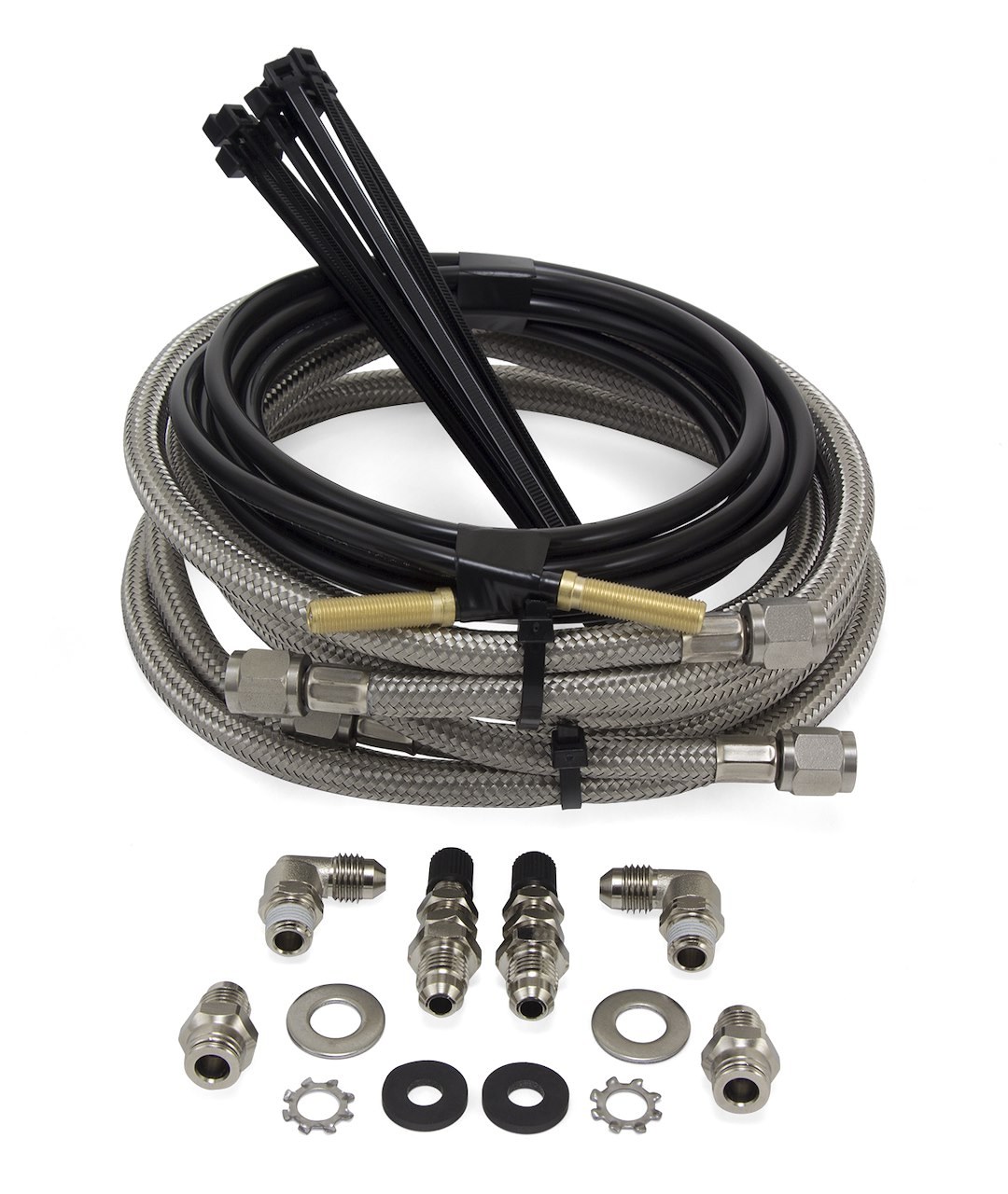 Air Lift Air Hose, For Use with Air Lift Loadlifter 5000 Series Helper Spring Kits, With Stainless Steel Air Lines and Fittings – 52300