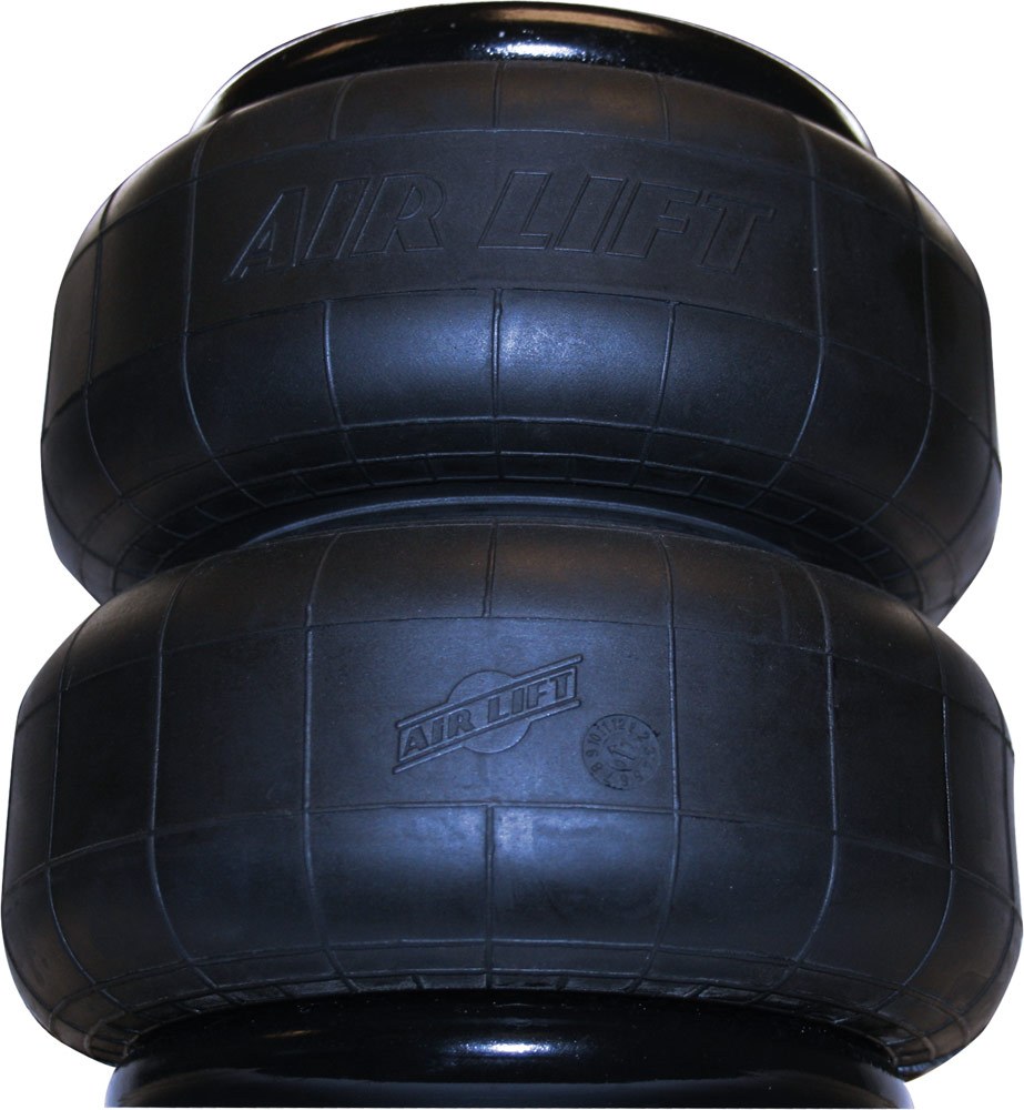 Air Lift Helper Spring Bellows, Dominator ™, Double Bellows, 12-1/2 Inch Extended Height, 2.8 Inch Compressed Height, 8 Inch Diameter – 58616