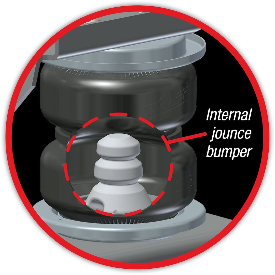 Air Lift Helper Spring Bellows, Loadlifter 5000™ Ultimate, Replacement Air Spring, Double Bellows with Internal Jounce Bumper – 84293