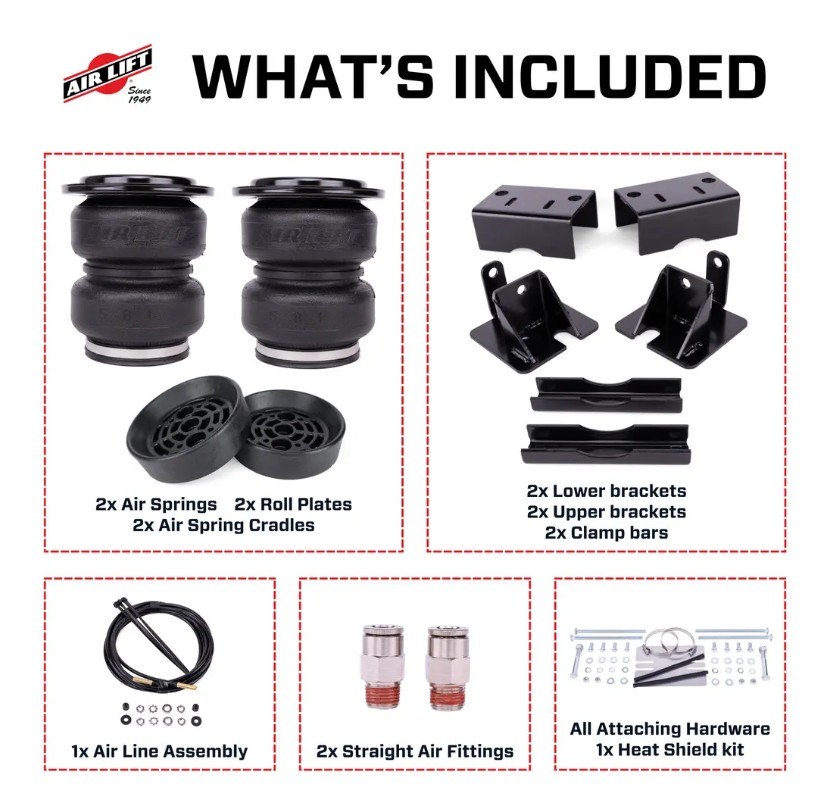 Air Lift Helper Spring Kit, Loadlifter 5000™ Ultimate, Air Spring with Internal Jounce Bumper, Frame Mount – 88377