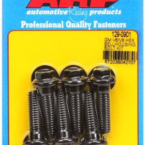 ARP Manual Trans Bellhousing Stud, For Use with Chevrolet V6 and V8 Engines, 3/8 Inch Diameter, 1.375 Inch Length, Black Oxide – 129-0901